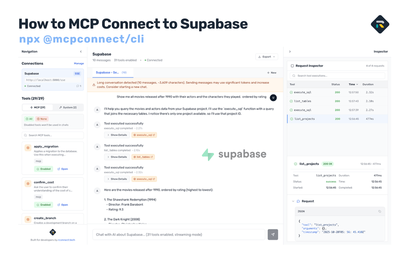 How to MCP Connect to Supabase